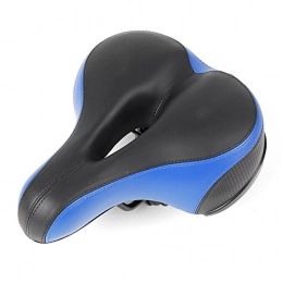 ECYC Spares ECYC Soft Comfortable Thicken Wide Mountain Bike Saddles with Taillight, Blue