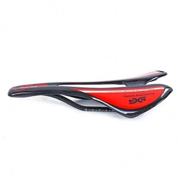 ELITAONE Mountain Bike Seat ELITAONE Carbon Fiber Bike Saddle Comfortable Mountain Bike Seat Cushion Lightweight Bicycle Front Seat Mat Red