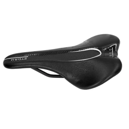 Emoshayoga Spares Emoshayoga Saddle, Ergonomic Design Mountain Bike Cushion Microfiber Leather for Road Bikes(Black)