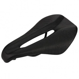 ENJY mountain bike saddles Leather Surface Breathable Bicycle Saddle Hollow Bicycle Seat Cushion Comfortable Riding Cushion Wide Riding Cushion Accessories (Color : Black)
