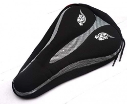 DNYJMDY07 Spares Exercise Bike SeatBicycle Saddles, Mountain bike thickening soft full silicone cushion cover - black
