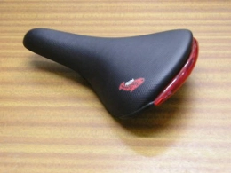 Fred Salmon Racing Spares EXTRA SAFETY CYCLE SADDLE WITH INTEGRATED REAR LIGHT FANTASTIC SEAT FOR ALL BIKES INCLUDING MTB FIXIE