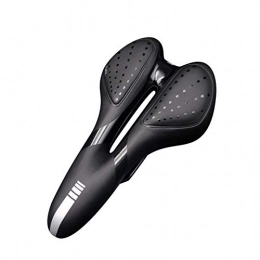 Bktmen Spares Extra Soft Road Mountain Bike Seat Bicycle Saddle Shock Absorbing Design PU Silica Gel Leather Anti-skid Cycling Accessories Bicycle seat (Color : Black)