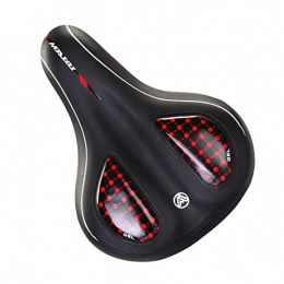 F Fityle Mountain Bike Seat F Fityle Comfort Bike Seat Cushion for Riding Mountain Road Bicycle Saddle BMX MTB Bikes Outdoor Long Riding Pad Cushions - Solid Black Red