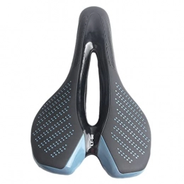 F Fityle Spares F Fityle Comfortable Men Women Bike Seat Foam Padded Leather Road Mountain Bicycle Saddle Cushion with Taillight, Breathable, Fit MTB, Most Bikes - black blue