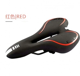 FANGXUEPING Mountain Bike Seat FANGXUEPING Bicycle Cushion Mountain Bike Hollow Seat Cushion Thickened Soft Silicone Saddle Seat Dead Fly Riding Equipment Bicycle Accessories 28 * 16cm red