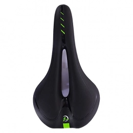 Fei Fei Mountain Bike Seat feifei Bicycle Cushion Breathable Soft Comfortable Hollow Road MTB Cycling Saddle Sports Outdoor Riding Mountain Gel Folding Bike Seat (Color : GREEN)