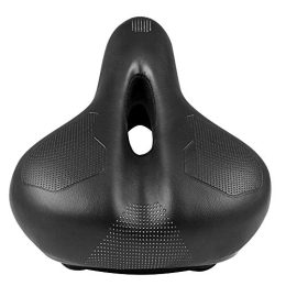 Feixunfan Spares Feixunfan Bike Seat Comfort Wide MTB Bike Cycling Gel Seat Saddle Seat Pad Breathable Hollow Suspension Bicycle Saddle for Mountain Bikes Etc (Color : Black, Size : One size)