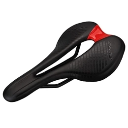 FIQARO Mountain Bike Seat FIQARO Mountain Bike Seat, Bike Seat Bicycle Seat MTB Road Bike Saddles PU Ultralight Breathable Comfortable Seat Cushion Bike Racing Saddle Parts Components (Color : 1 Black Red)