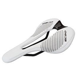 FIQARO Mountain Bike Seat FIQARO Mountain Bike Seat, Bike Seat Bicycle Seat MTB Road Bike Saddles PU Ultralight Breathable Comfortable Seat Cushion Bike Racing Saddle Parts Components (Color : 1 White)