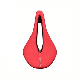 FIQARO Mountain Bike Seat FIQARO Mountain Bike Seat, Bike Seat Bicycle Seat MTB Road Bike Saddles PU Ultralight Breathable Comfortable Seat Cushion Bike Racing Saddle Parts Components (Color : Red)