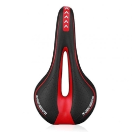 FIQARO Mountain Bike Seat FIQARO Mountain Bike Seat, Bike Seat MTB Mountain Bike Cycling Thickened Extra Comfort Ultra Soft Silicone 3D Gel Pad Cushion Cover Bicycle Saddle Seat (Color : Black Red)
