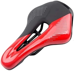 Fisecnoo Spares Fisecnoo Bicycle Saddle Seat Mountain Bike Cushion for Men Skid-proof Soft PU Leather MTB Cycling Saddles Road Bike Seats (Color : Red)