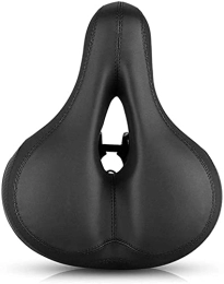 Fisecnoo Mountain Bike Seat Fisecnoo Mountain Bicycle Saddle Big Butt Road Bike Seat with Light Comfortable Soft Shock Absorber Breathable Cycling Bicycle Seat (Color : All Black)