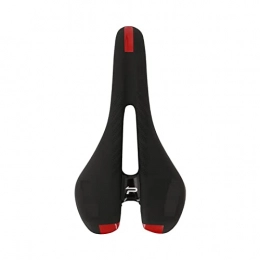Flcfaca Mountain Bike Seat Flcfaca Bicycle Seat MTB Mountain Road Bike Saddles Soft PU Leather Hollow Breathable Comfortable Bicycle Cushio (Color : Red)