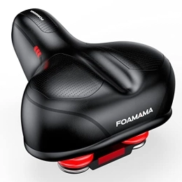 Foamama Spares Foamama Comfortable Bike Seat, Compatible with Peloton, Exercise, Road, and Mountain Bikes, Bicycle Saddle Replacement with Dual Shock Absorbing Balls and High-Density Foam for Men & Women Comfort