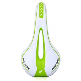 Foir Bike Saddle Mountain Bike Seat Breathable Comfortable Bicycle Seat with Central Relief Zone and Ergonomics Design Relax Your Body Road Bike and Mountain Bike (White and Green)