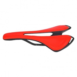 FOLOSAFENAR Spares FOLOSAFENAR Mountain Bike Saddle Leather Bicycle Saddle Lightweight, for Mountain Bikes(red)