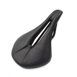 SHAYC Spares Full carbon fiber mountain bike saddle road bike seat cushion bicycle seat comfortable leather seat bag (Color : Black, Size : 155mm)