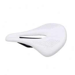 Gaeirt Spares Gaeirt Bicycle Saddle, Ultra Wide Shape Double Track Seatposts bike Cushion 240mm / 9.4in Saddle Length Soft Foam Padding for Mountain Bikes and Road Bikes(white)