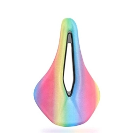 GAWDI Spares GAWDI Bicycle Seat Breathable Rainbow MTB Road Mountain Bike Racing Saddle PU Breathable Soft Cycling Cushion Accessories bicycle saddle (Color : 02 Sports)