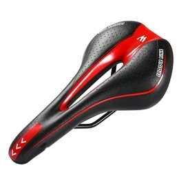 GAWDI Spares GAWDI Comfortable Bicycle Saddle Mountain Bike PU Leather Cycling Seat Sponge Shockproof Cushion Multicolor Road Bike Part bicycle saddle (Color : MTB Red)