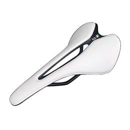 GAWDI Spares GAWDI MTB Mountain Road Bike Saddle Seat Racing General Seat Cushion Light Weight Comfortable Leather Bicycle Seat Cycling Accessories bicycle saddle (Color : White)