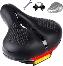 GCX Spares GCX Bike Seat, Most Comfortable Bicycle Seat with Bike Seat Cover and Soft Padded Memory Foam for Women Men Comfort, Waterproof Replacement Bike Saddle Universal Fit Exercise Bike, Mountain Bike