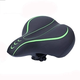Home gyms Spares Gel Bike Seat Bicycle Saddle - Comfort Cycle Saddle Wide Cushion Pad Waterproof For Women Men - Fits MTB Mountain Bike / Road Bike / Spinning Exercise Bikes (Color : Green)