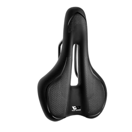 SiNyor Spares Gel Bike Seat Thicken Bicycle Saddle Comfortable Shockproof Cycling Seat Hollow Non-slip Soft Cushion Travel MTB Road Bike Saddle Road Bike Seat (Color : A Black)
