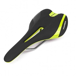 WANYD Spares Gel Comfort Bicycle Seat  Mountain Bike Cushion Titanium Alloy Bow Hollow Breathable Comfortable Road Bicycle Bicycle Saddle-Black Fluorescent Yellow_No