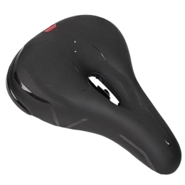 GFMODE Mountain Bike Seat GFMODE Bicycle Saddle Non-slip Shock Absorption Hollow Mountain Bike Saddle Breathable Soft Bike Seat Bicycle Accessories (Color : Black Red)