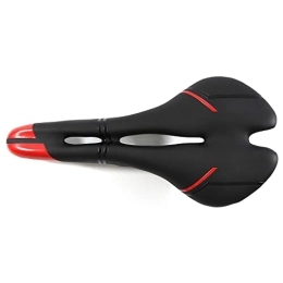 GFMODE Spares GFMODE Road Bike Saddle Comfortable VTT Racing Bicycle Front Seat Ultralight Hollow Mountain Bike Cycling Cushion Saddle (Color : Black red)