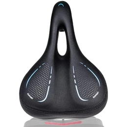 Gincleey Mountain Bike Seat Gincleey Comfortable Bike Seat, Touring Bicycle Seat cushion for Women and Men comfort Padded Bicycle Saddle, Indoor or Outdoor Bike saddle, Mountain bicycle accessories parts with Memory Form Soft, Black