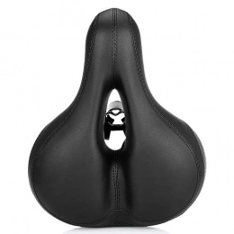 GLOVEY Spares GLOVEY Bike Seat Cushion Wide, Bike Saddle Thicken Wide Soft Shockproof Cycling Mtb Mountain Road Bike With Night Safety Reflective Tape