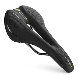 GNEHCUY Mountain Bike Seat GNEHCUY Mountain Bike Seat, Gel Bike Seat Road Bike Saddle Ultralight Racing Seat Road Bicycle Saddle For Men Soft Comfortable MTB Bike Seat Cycling Spare Parts (Color : Black)