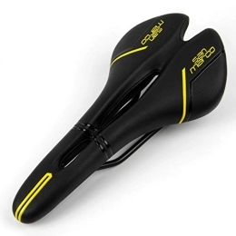 GNEHCUY Spares GNEHCUY Mountain Bike Seat, Gel Bike Seat Wide MTB Bicycle Saddle Silicone Skidproof Saddle Road Bike Saddle Bicycle Seats Hollow Soft PU Leather (Color : Yellow)