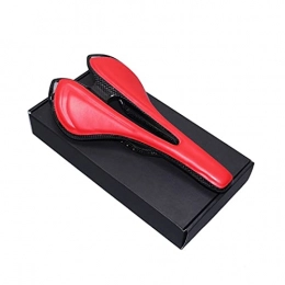 GO-AHEAD Mountain Bike Seat GO-AHEAD Bike Seat, Carbon Fiber Saddle Road Mountain Bike Saddle Triathlon Comfortable And Breathable Race Seat Mtb Accessories (Color : Red)