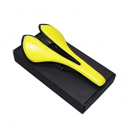 GO-AHEAD Mountain Bike Seat GO-AHEAD Bike Seat, Carbon Fiber Saddle Road Mountain Bike Saddle Triathlon Comfortable And Breathable Race Seat Mtb Accessories (Color : Yellow)
