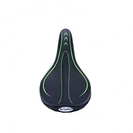 GR&ST Mountain Bike Seat GR&ST Bicycle Saddle Electric Vehicle Seat Ergonomic Design Double Spring Shock Absorption Inflatable Soft and Comfortable PU Leather Seat Cushion Male / Female Universal Green