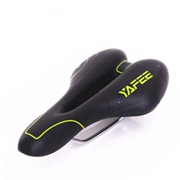GR&ST Spares GR&ST Saddle Bicycle Mountain Soft and Comfortable Cushion Hollow Ventilation Breathable Leather Silicone Polyurethane Foam Pad Plastic Bottom Seat Cushion Green