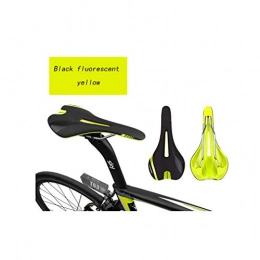 GR&ST Spares GR&ST Saddle Mountain Bike Seat Cushion Titanium Alloy Bow Hollow BreathaBle Comfortable Road Bike Bicycle Saddle Black Fluorescent Yellow