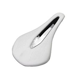 H & R Mountain Bike Seat H & R Bicycle Seat Saddle MTB Road Bike Saddles Mountain Bike Racing Saddle PU Breathable Soft Seat Cushion (Color : White)