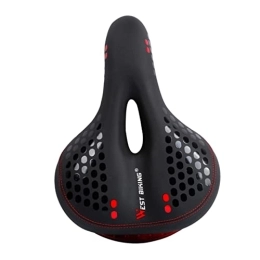 Happyyami Spares Happyyami Bicycle Seat Defiant Defiance Safemend The Red Cushion for Mountain Bikes Cushion for Road Bikes Comfortable Bike Saddle Bike Seat Road Bike Saddle Bike Cushion Thicken Car Seat Pu