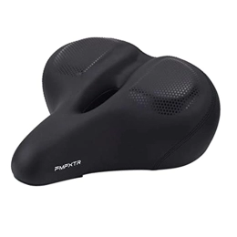 Harilla Spares Harilla Comfortable Bicycle Saddle Cycling Accessories Cushion Shockproof Biking Bike Seat Widen Thicken Mountain Breathable for Men, black with taillight