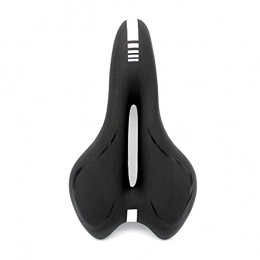 HBOY Mountain Bike Seat HBOY Bike Seat, Gel Bicycle Saddle Comfortable Soft Breathable Cycling Bicycle, Comfortable with Reflective Strips, for MTB Mountain, Folding, Road, Black
