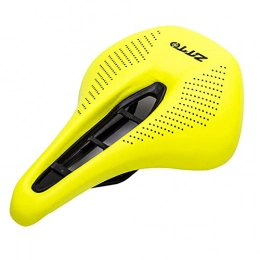 Hellery Spares Hellery Comfortable Bike Seat Shockproof Road Hollow Saddle - Yellow Black Dot