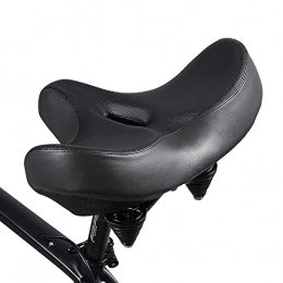 HIAME Bike Seat Breathable Anti-Skid MTB Seat, Memory Foam Padded Leather Wide Bicycle Saddle Cushion for Women Men Mountain Bike/Exercise Bike/Road Bikes