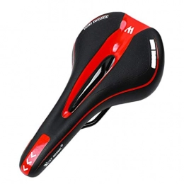 HIXISTO Mountain Bike Seat HIXISTO Mountain Bike Saddle，Bike Saddle Bicycle Saddle Ergonomic MTB Road Bike Perforated Seat Foam Cushioned Cycle Accessories (Color : Red)