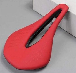 HLY-CASE Mountain Bike Seat HLY Trading Mountain Bicycle Saddle Road Bike Saddles Racing Saddle PU Breathable Soft Seat Cushion Cycling Parts (Color : Red)